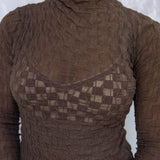 FIND ME NOW Ross Mesh Top Brown