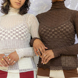 FIND ME NOW Ross Mesh Top Brown