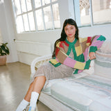 LISA SAYS GAH Lauda Knit Cardi Disco Check