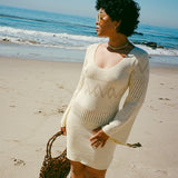 LISA SAYS GAH Penny Mini Knit Dress Ivory