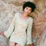 LISA SAYS GAH Penny Mini Knit Dress Rainbow