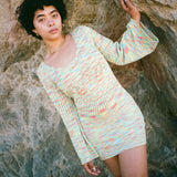 LISA SAYS GAH Penny Mini Knit Dress Rainbow