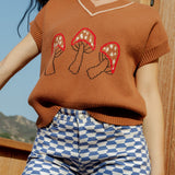 LISA SAYS GAH Fangio Knit Vest Fungo
