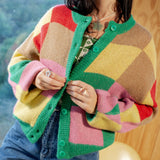 LISA SAYS GAH Lauda Knit Cardi Disco Check