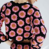 TACH Alana Crochet Knit Sweater