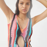 TACH Dionisia Crochet Knit Mini Dress