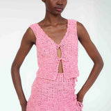 TACH Lur Crochet Knit Skirt