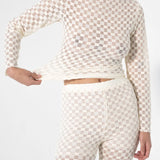FIND ME NOW Harmony Checkered Mesh Top