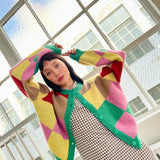 LISA SAYS GAH Lauda Knit Cardi Disco Check