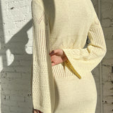 LISA SAYS GAH Penny Mini Knit Dress Ivory