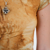 ARTHUR APPAREL Ruched Tee in Rust