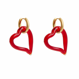 SANDRALEXANDRA Heart of Glass Red Earrings