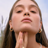 WILHELMINA GARCIA Ice Cream Swirl Gold Hoops