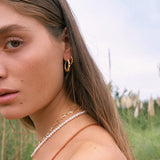 WILHELMINA GARCIA Ice Cream Swirl Gold Hoops