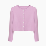 SLEEPER Knit Cardigan with Detachable Feathers in Lilac
