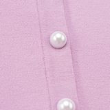 SLEEPER Knit Cardigan with Detachable Feathers in Lilac