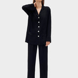 SLEEPER Party Pyjamas Set with Feathers in Black