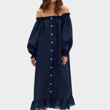 SLEEPER Loungewear Dress in Navy