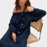 SLEEPER Loungewear Dress in Navy