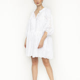 WILD HORSES Embroidered Boho Tunic Dress