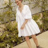 WILD HORSES Embroidered Boho Tunic Dress