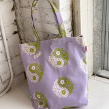 LISA SAYS GAH Denim Shopper Tote in Yin Yang Thistle Print