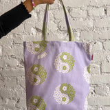 LISA SAYS GAH Denim Shopper Tote in Yin Yang Thistle Print