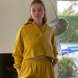 ET TIGRE Ryanne Patch Sweat Top in Yellow