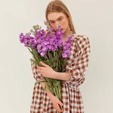 WILD HORSES Tilly Maxi Dress in Chocolate Gingham