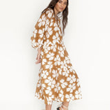 WILD HORSES Tilly Maxi Dress Marigold Flower