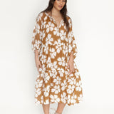 WILD HORSES Tilly Maxi Dress Marigold Flower