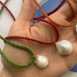 SANDRALEXANDRA Baroque Pearl Silk Cord Necklace