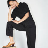 LACAUSA Pico Jumpsuit in Tar