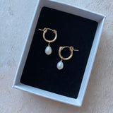 MARGAUX STUDIOS Coulter Pearl Hoop Earrings