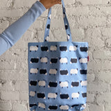 LISA SAYS GAH Denim Shopper Tote in Counting Sheep