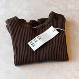 LACAUSA Lana Rib Tank in Chocolate