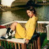 ET TIGRE Ryanne Patch Sweat Top in Yellow