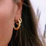 WILHELMINA GARCIA Ice Cream Swirl Gold Hoops