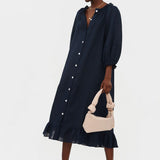 SLEEPER Loungewear Dress in Navy