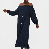SLEEPER Loungewear Dress in Navy
