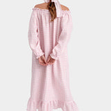 SLEEPER Loungewear Dress in Pink Vichy