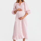 SLEEPER Loungewear Dress in Pink Vichy