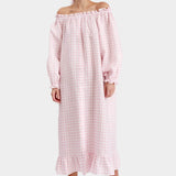 SLEEPER Loungewear Dress in Pink Vichy