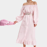 SLEEPER Loungewear Dress in Pink Vichy
