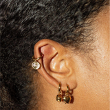 SANDRALEXANDRA Mini Milagros Heart Gold Earrings
