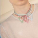 SANDRALEXANDRA XL Heart of Glass Red Leather Cord Necklace